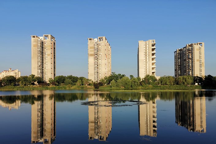 A residential project of real estate developer Country Garden stands in Wuhan, Central China’s Hubei province, on May 10.